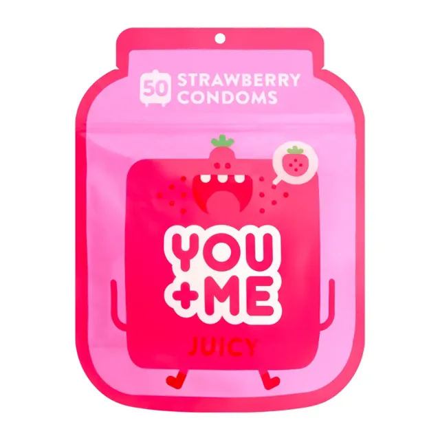 YOU & ME Kondomy s jahodovou vůní Juicy 50 ks 50 ks