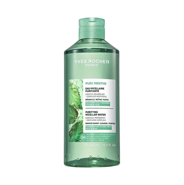 YVER ROCHER Pure Menthe Čisticí micelární voda 400 ml