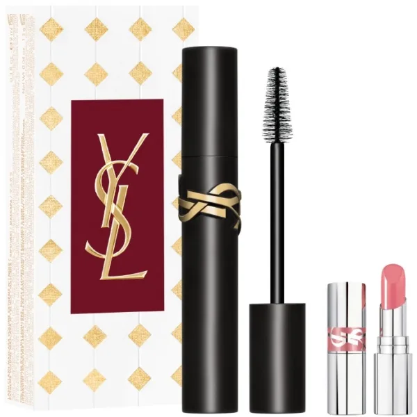 Yves Saint Laurent Mascara Lash Clash dárková sada (řasenka Lash Clash 01 + rtěnka Love Shine 44) 1 ks