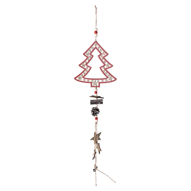 Z-TRADE Závěsný stromeček dřevo 155x170 mm přírodní, bílá 1 kus