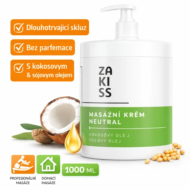 ZA KISS ZAKISS Masážní krém Neutral – 1000 ml