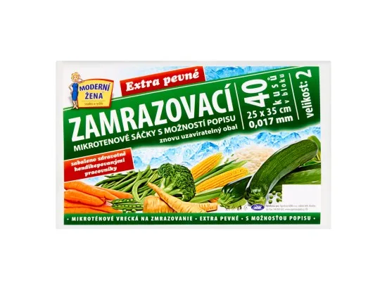 Zamrazovací mikroténové sáčky 25x35cm 40 ks