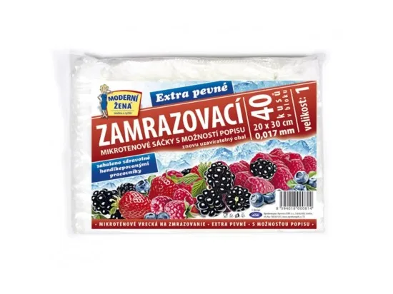 Zamrazovací sáčky extra pevné 20 x 30 cm, 40 ks