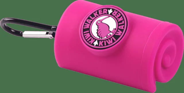 Zásobník Kiwi Walker na sáčky na exkrementy růžový 9cm