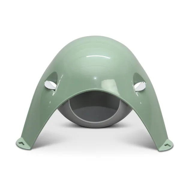 Závěsný domek Sputnik XL - botanická zelená / šedá - L 29 x B 26 x H 19 cm