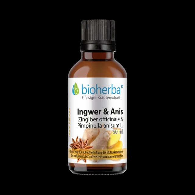 Zázvor & anýz kapky – tinktura – 50 ml – Bioherba