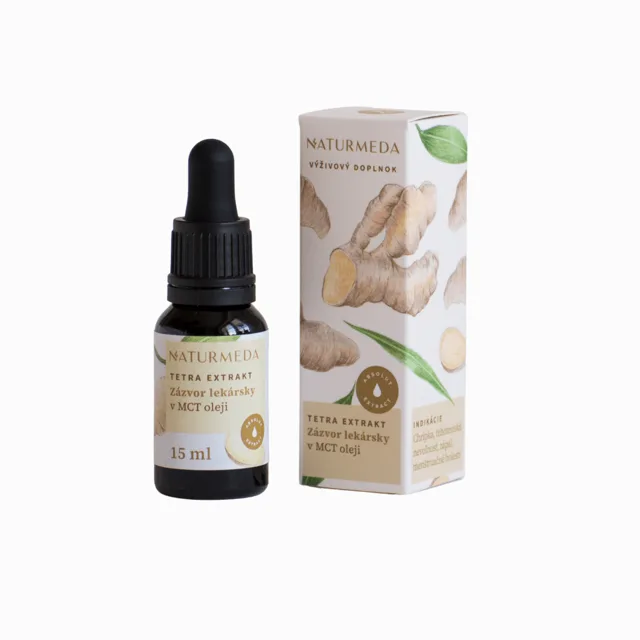 Zázvor lékařský – Tetra bylinný extrakt – 15 ml – Naturmeda