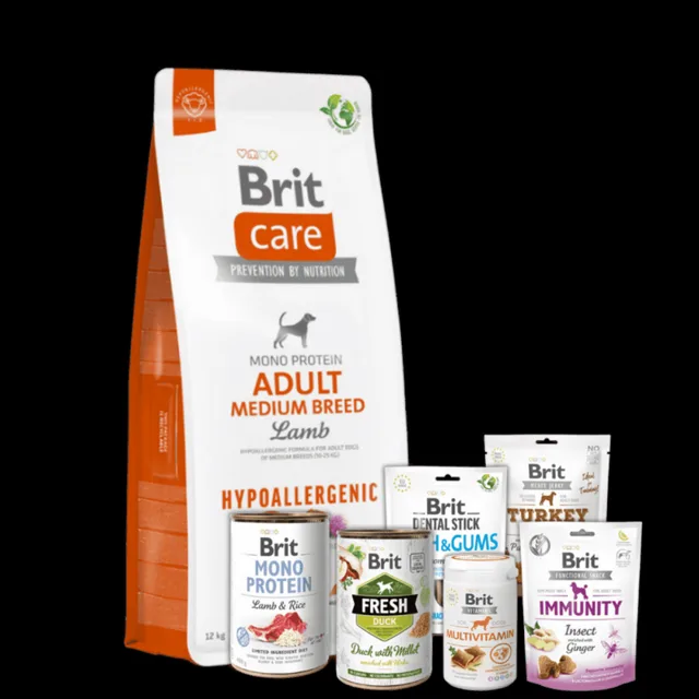 Zdravý balíček nejen pro citlivého psa - Brit Care Dog Hypoallergenic Adult Medium Breed