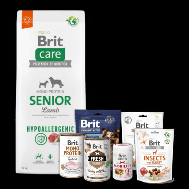 Zdravý balíček pro citlivé starší psy - Brit Care Dog Hypoallergenic Senior