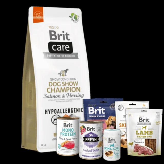 Zdravý balíček pro psí šampióny - Brit Care Dog Hypoallergenic Dog Show Champion