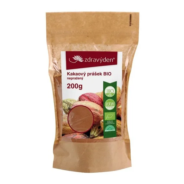Zdravý den Kakaový prášek BIO nepražený, 200 g