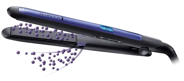 Žehlička na vlasy Remington Pro Ion Straight S7710 max 230 stupňů, černá/modrá-(Bez krabičky/příslušenství)