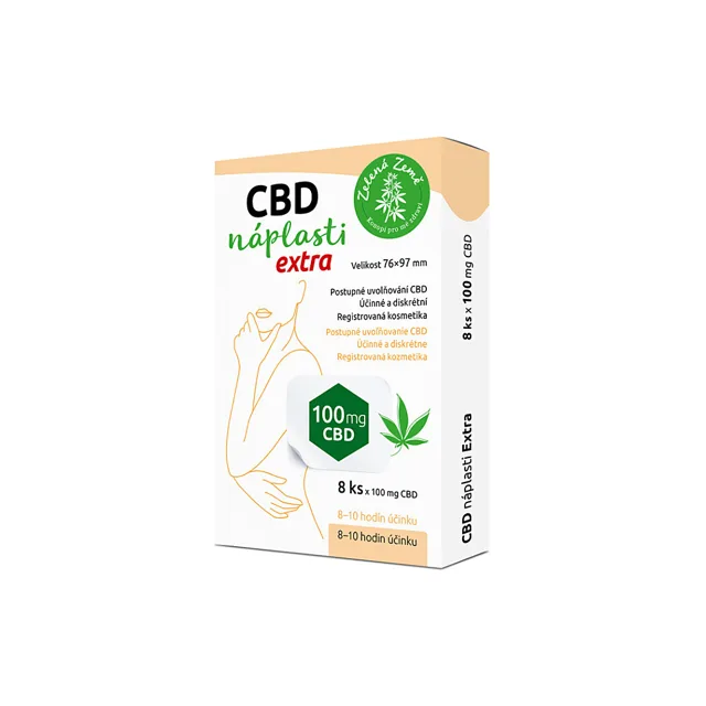 ZELENÁ ZEMĚ CBD náplasti Extra velké 8 kusů