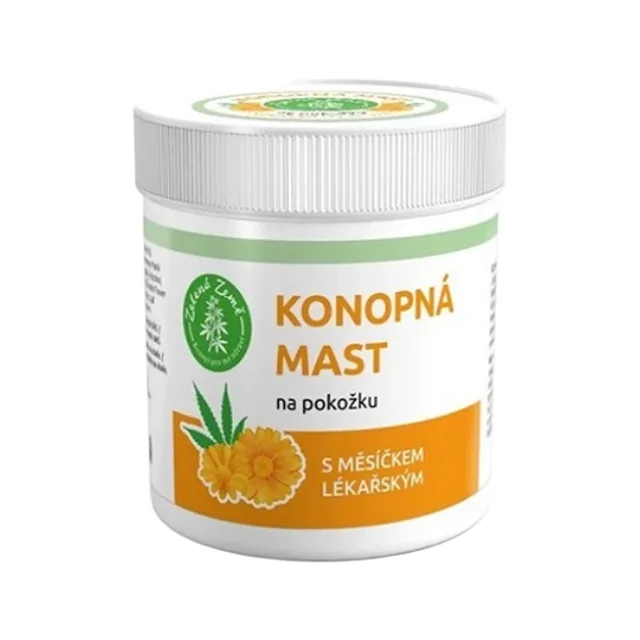 ZELENÁ ZEMĚ Konopná mast s měsíčkem na kůži 100 ml