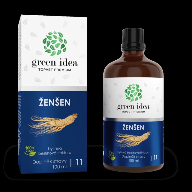 Ženšen – bezlihová tinktura – 100 ml – Green idea