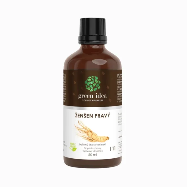 Ženšen tinktura – kapky 50 ml – Green idea
