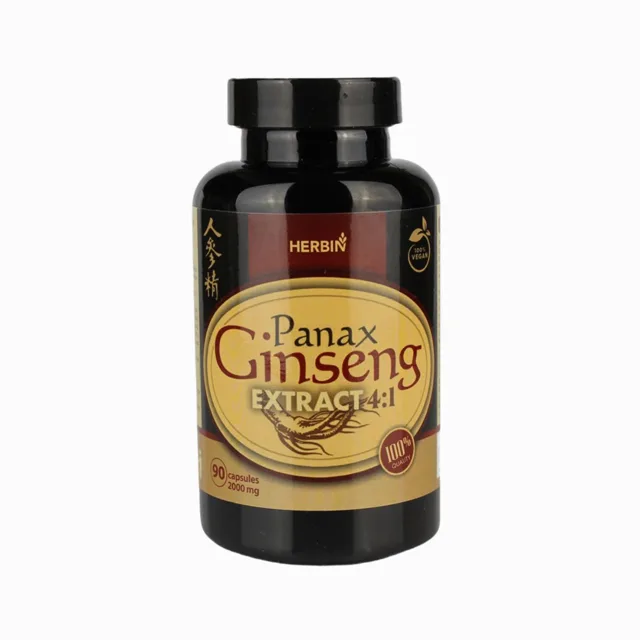 Ženšenový extrakt 500 mg (Panax ginseng) - 90 kapslí - Herbin