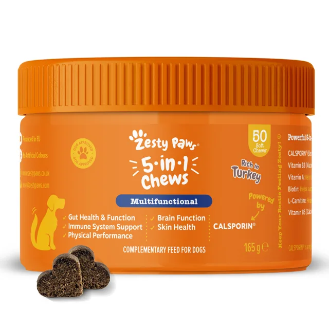 Zesty Paws 5-in-1 Chews krůtí - 50 žvýkacích tablet