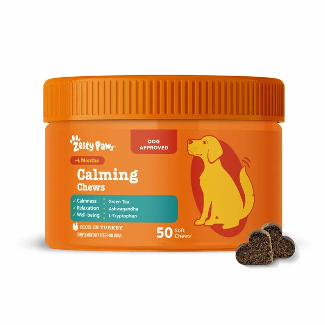 Zesty Paws Calming Chews s krůtím - výhodné balení: 2 x 50 žvýkacích tablet