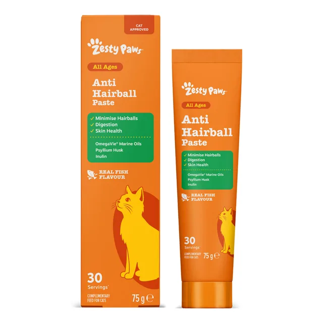 Zesty Paws Cat Anti-Hairball pasta - 75 g