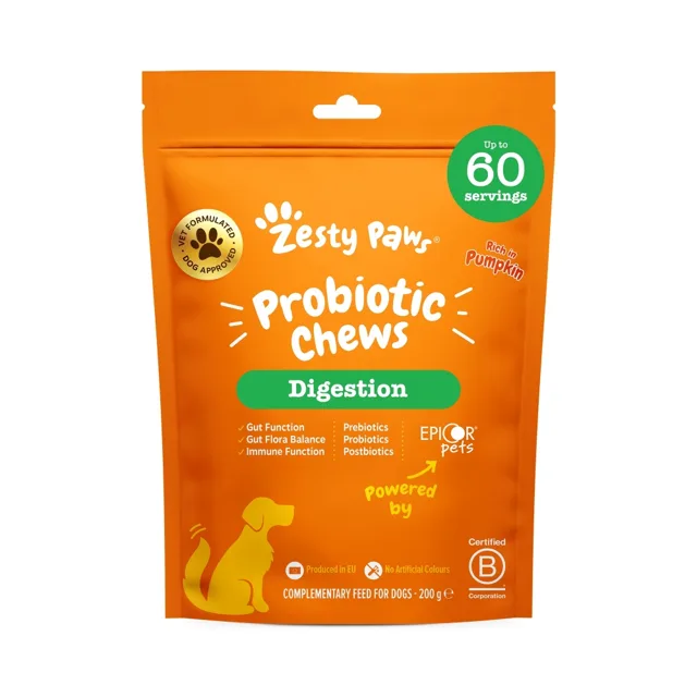 Zesty Paws Probiotic Chews na podporu trávení pro psy 60 ks