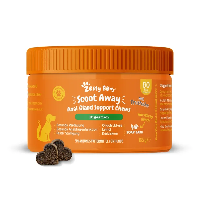 Zesty Paws Scoot Away Anal Gland Support Chews žvýkací tablety - 50 žvýkacích pamlsků
