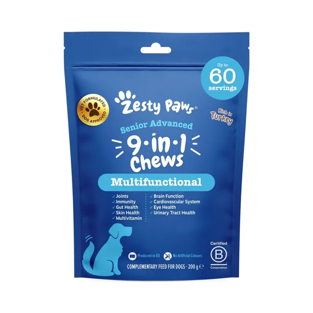 Zesty Paws Senior Advanced 9-in-1 Chews pro starší psy 60 ks