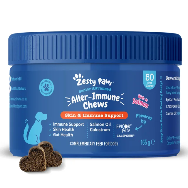 Zesty Paws Senior Aller-Immune Chews s lososem - 50 žvýkacích tablet