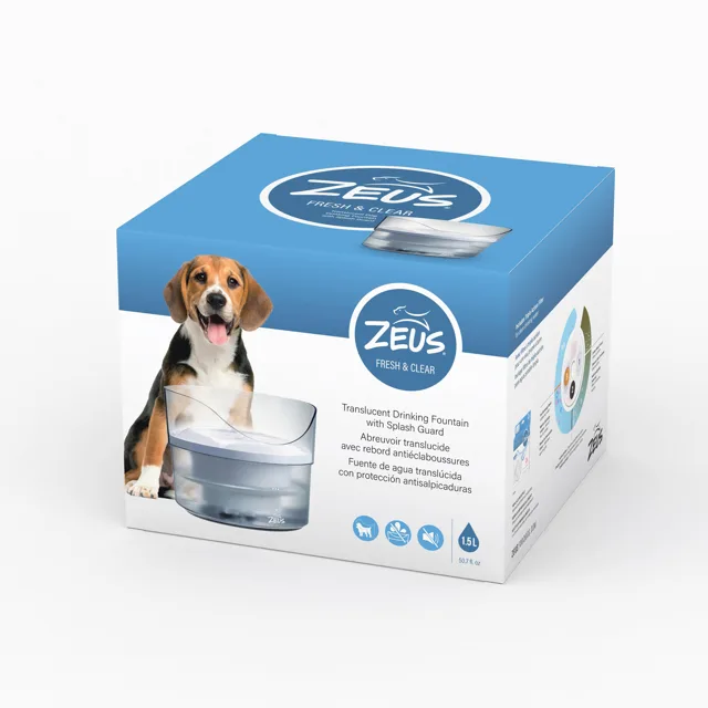 Zeus Fresh & Clear fontána na pití s ochranou proti stříkající vodě - Příslušenství: Trojitý bezrámový filtr (6 kusů)