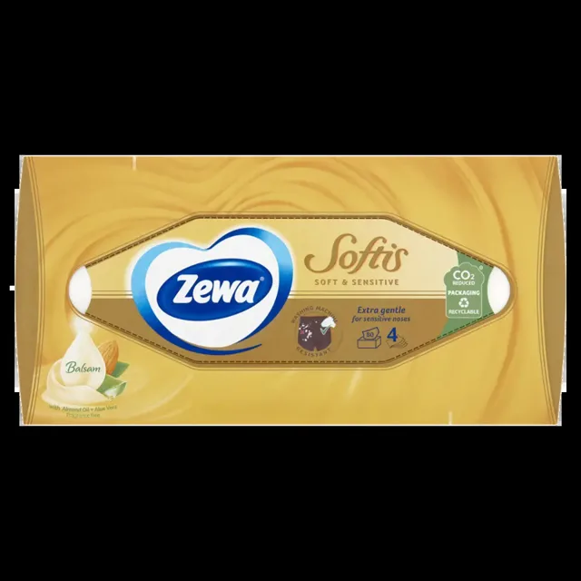 Zewa Papírové kapesníčky Softis Soft & Sensitive 4vrstvé 80 ks