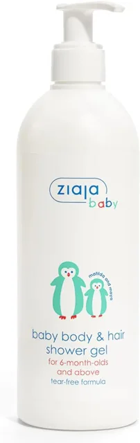 ZIAJA BABY – Hypoalergenní sprchový gel na tělo a vlasy pro děti 400 ml