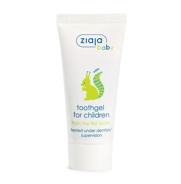Ziaja Baby Zubní gel bez fluoru od 1. zoubku Veverka 6m+ 50 ml