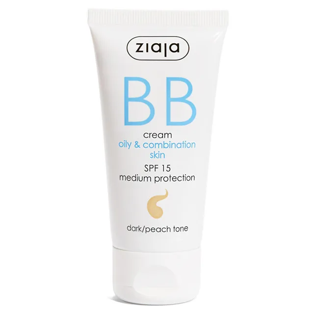 ZIAJA BB krém pro mastnou a smíšenou pleť SPF 15 Dark/Peach Tone 50 ml