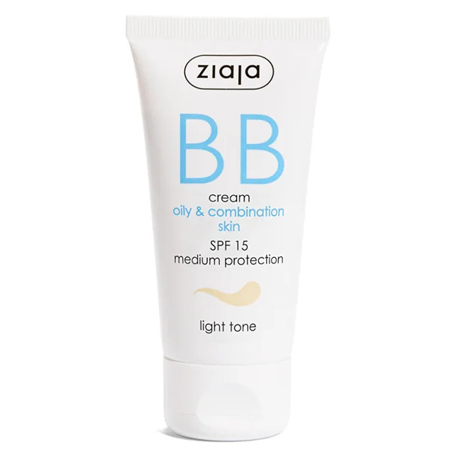 ZIAJA BB krém pro mastnou a smíšenou pleť SPF 15 Light Tone 50 ml