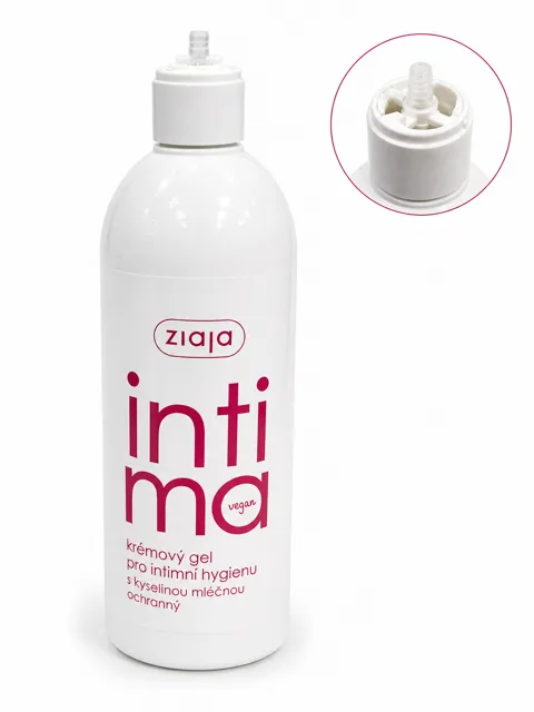 ZIAJA Intima ochranný krémový gel pro intimní hygienu s kyselinou mléčnou 500 ml (poškozený aplikátor)