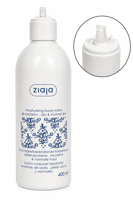 Ziaja Moisturising Hydratační tělové mléko s hedvábnými proteiny 400 ml (poškozený aplikátor)