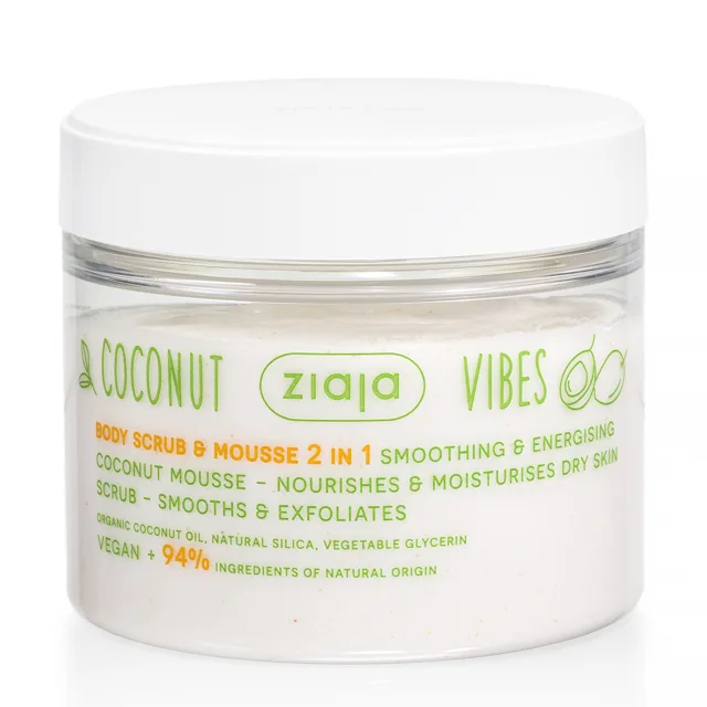 Ziaja Tělový peeling & pěna 2v1 Kokosový ořech Body Scrub & Mousse 270 ml