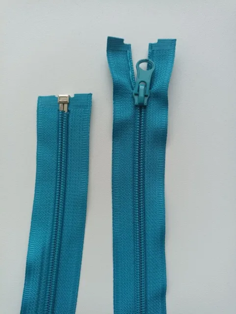 Zip spirálový 6mm, blankytně modrý, RŮZNÉ DÉLKY 45