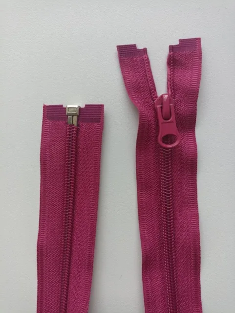 Zip spirálový 6mm, tmavě růžový, RŮZNÉ DÉLKY 35