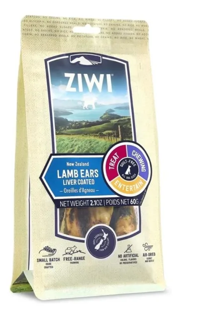 ZIWIPEAK Dog Treats psí pamlsky z jehněčích uší 60 g