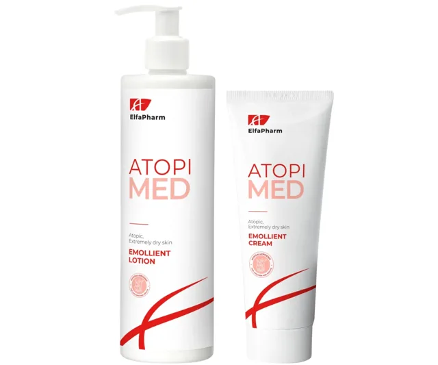 Zjemňující tělové mléko na atopickou a velmi suchou pokožku Elfa Pharm Atopi Med Emollient Lotion 400 ml + krém 75 ml zdarma + dárek zdarma
