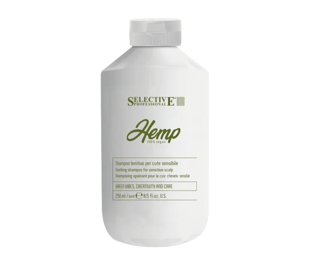 Zklidňující šampon pro citlivou pokožku hlavy Selective Professional Hemp Shampoo Lenitive - 250 ml + dárek zdarma