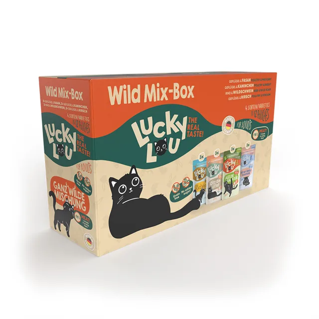 Zkušební mix Lucky Lou Adult 12 x 125 g - Tasty Mix