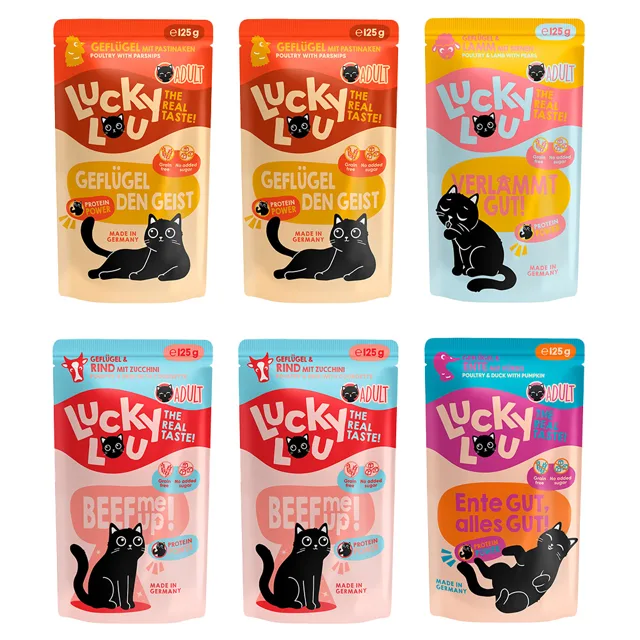 Zkušební mix Lucky Lou Adult 6 x 125 g - Tasty Mix