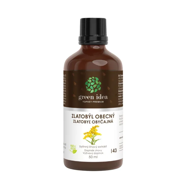 Zlatobýl obecný tinktura – kapky 50 ml – Green idea