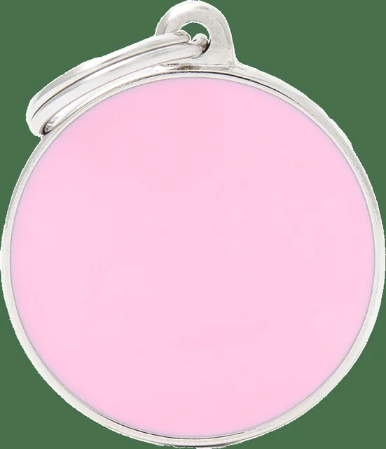 Známka My Family Basic kulatá velká růžová