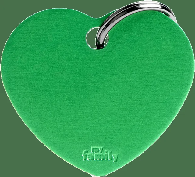 Známka My Family Basic srdce velká zelená
