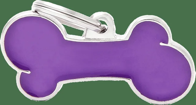Známka My Family Classic kost extra velká fialová