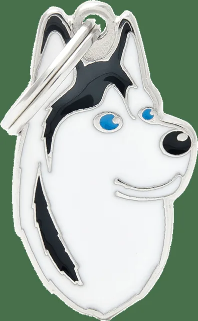 Známka My Family Friends Sibiřský husky černobílý