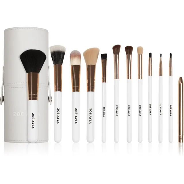 Zoë Ayla Makeup Brush Set 12 Piece sada štětců s pouzdrem